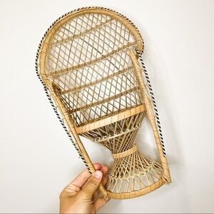 Vintage Peacock Chair Plant Stand
